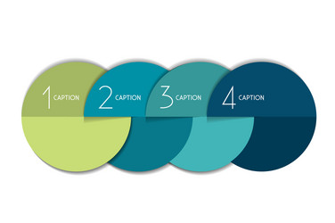 4 steps element bubble chart scheme diagram vector image