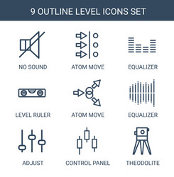 Level icons Royalty Free Vector Image - VectorStock