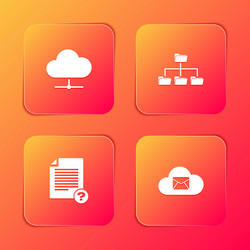 set network cloud connection folder tree unknown vector image
