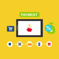 concept online and mobile payments for web page vector