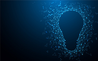 Connected Light Particle Network vector image