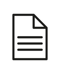 document outline icon file line symbol vector image