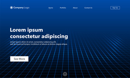 landing page abstract background website template vector image