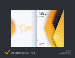 material design of brochure set abstract annual vector image