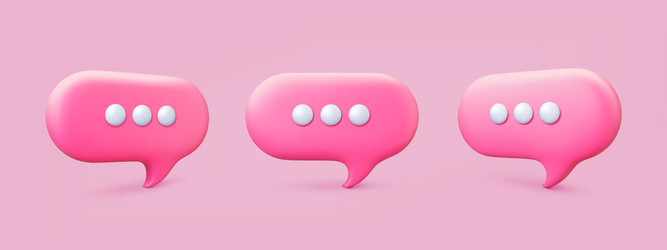 message network 3d speech bubbles voice balloons vector image