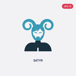 two color satyr icon from user concept isolated vector