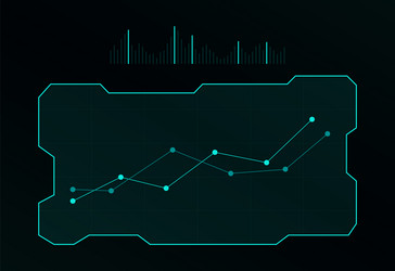 futuristic hud ui screen sci-fi user interface vector image
