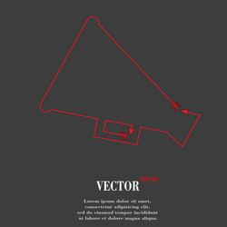 megaphone loud-hailer flat modern web button vector image