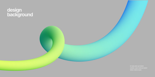 template with colorful gradient squiggles shapes vector image