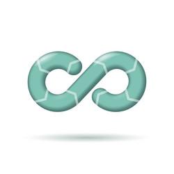 3d devops software development operations infinity vector image