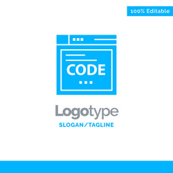 browser internet code coding blue business logo vector image
