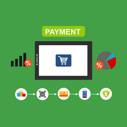 concept online and mobile payments for web page vector