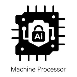 machine processor vector image