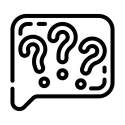 question speak line icon vector