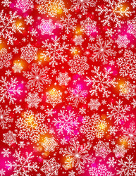 Red background with snowflakes vector