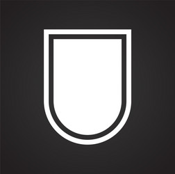 shield icon on background for graphic and web vector image