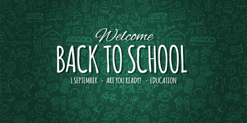 Back to school background for your design vector