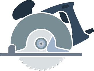Manual circular saw icon black color flat style Vector Image