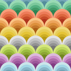 colored circles retro design in seamless pattern vector image