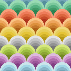 Colored circles retro design in seamless pattern vector