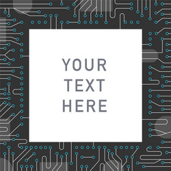 computer ic chip template microchip on detailed vector image