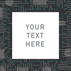 Computer ic chip template microchip on detailed vector