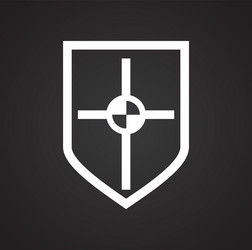 shield icon on background for graphic and web vector image