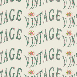 text with vintage repeat pattern print vector image