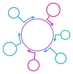 data diagram color circles infographic frame vector image