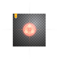 neon target isolated game interface element vector image