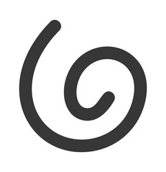 rounded scribble swirl shape element vector image