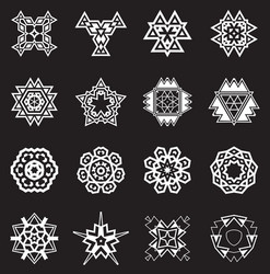 Abstract geometric elements pattern ethnic aztec vector