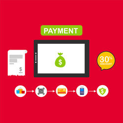 concept online and mobile payments for web page vector image
