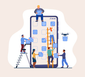 mobile app user interface gadget software vector image
