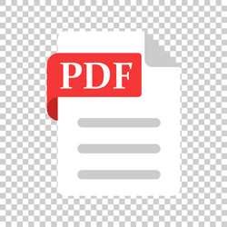 pdf icon in transparent style document text vector image