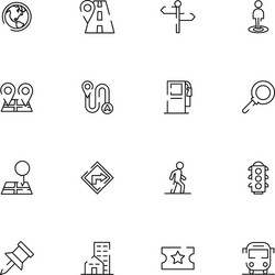 bundle maps and navigation icons vector image