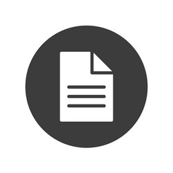 document icon in a circle file symbol vector image
