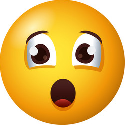 terrified emoji face degradient style vector