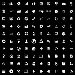 Big Data Database Icons vector image