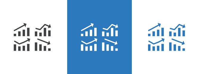 graph chart icon thin line vector image