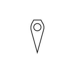 navigation gps icon thin line google map vector image
