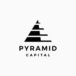 pyramid triangle logo icon Vector Image