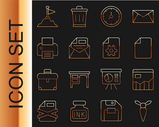 set line tie graph chart infographic file vector image