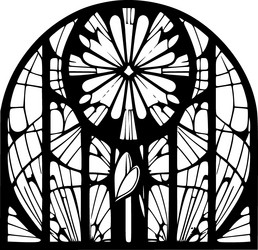 Medieval gothic stained glass round window texture