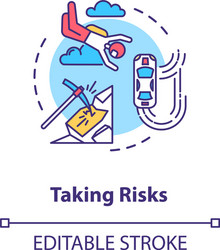 Risk taking concept icon Royalty Free Vector Image