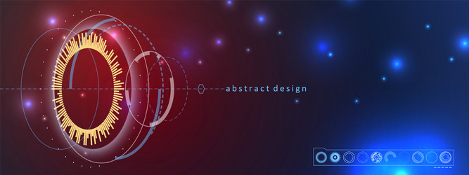 technologies abstract banner design it or cyber vector