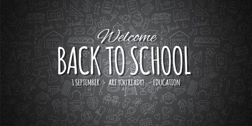 Back to school background for your design vector