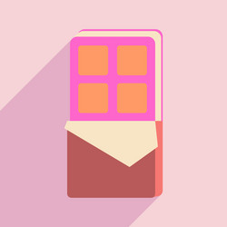 flat with shadow icon and mobile application ice vector image