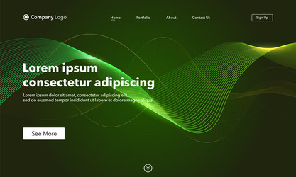 landing page abstract background website template vector image
