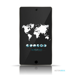 Smartphone with Map Display vector image